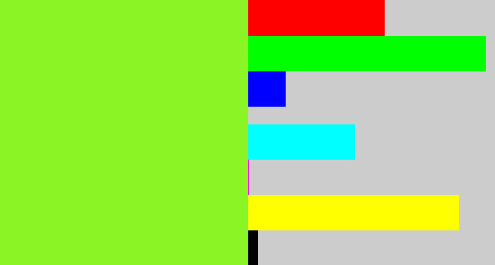 Hex color #8bf425 - acid green