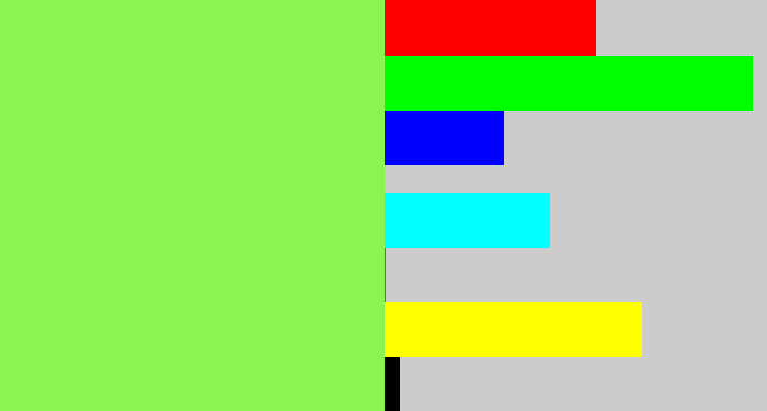 Hex color #8bf450 - kiwi