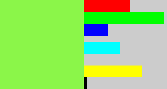Hex color #8bf649 - kiwi