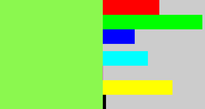 Hex color #8bf84f - kiwi