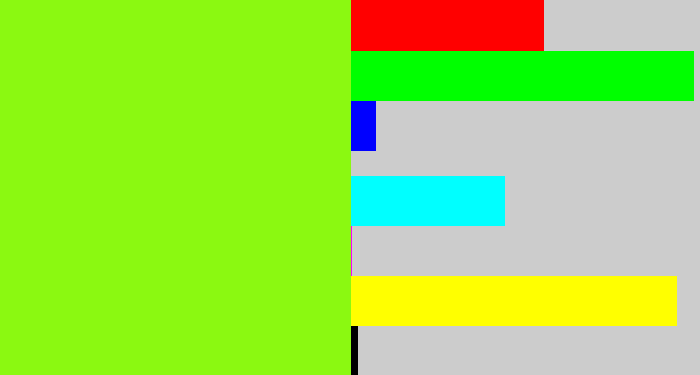 Hex color #8bf911 - acid green