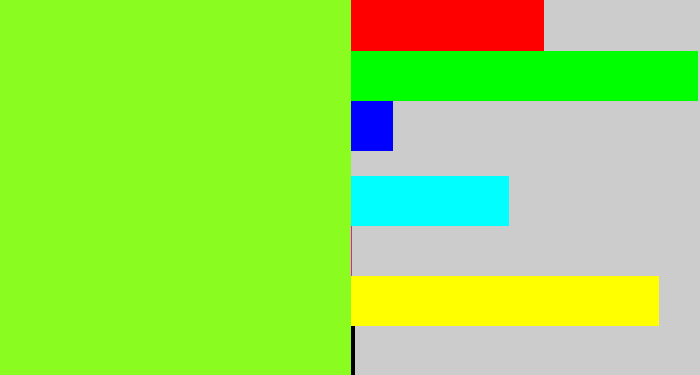 Hex color #8bfc1f - acid green