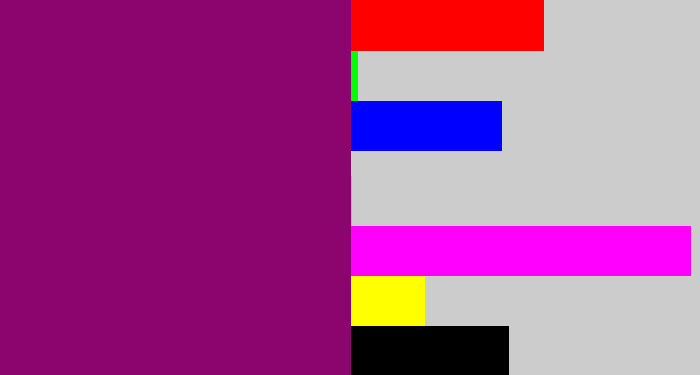 Hex color #8c046e - red violet