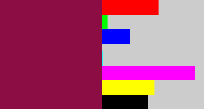 Hex color #8c0c44 - red purple