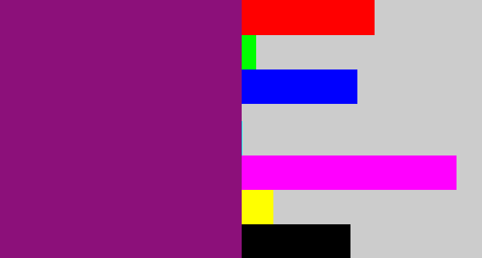Hex color #8c107a - darkish purple