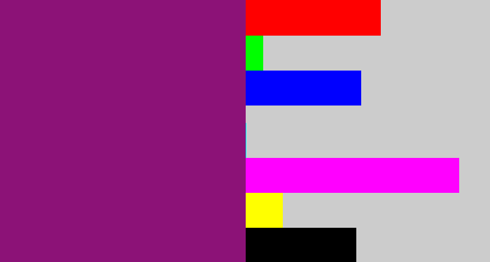 Hex color #8c1277 - darkish purple