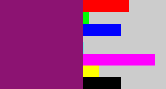 Hex color #8c1372 - darkish purple