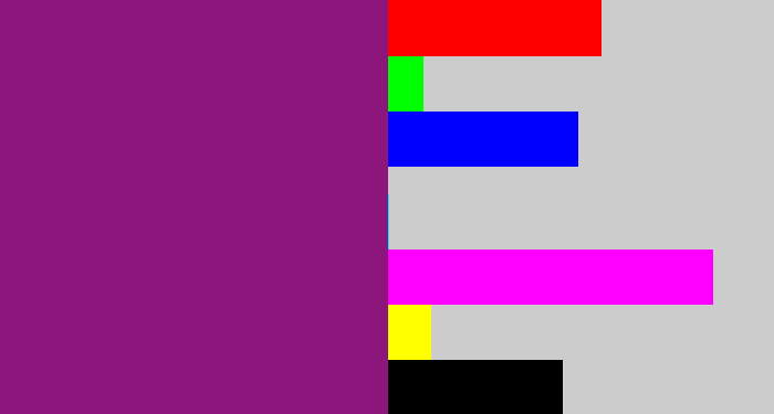 Hex color #8c167c - darkish purple