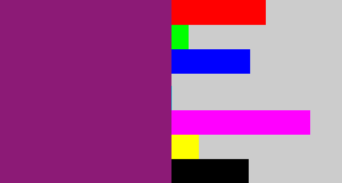 Hex color #8c1a76 - darkish purple