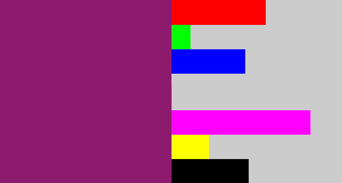 Hex color #8c1b6d - darkish purple