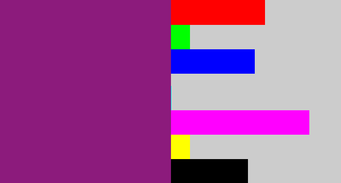 Hex color #8c1b7c - darkish purple