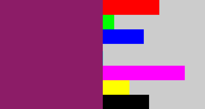 Hex color #8c1c67 - darkish purple