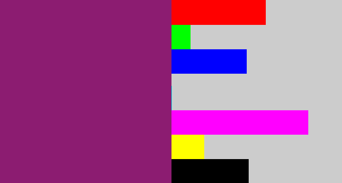 Hex color #8c1c71 - darkish purple