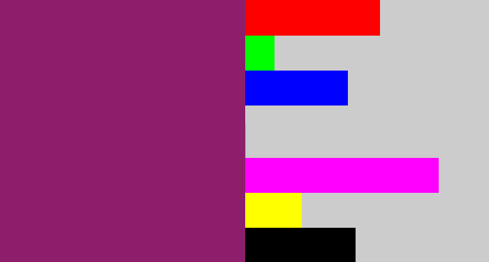 Hex color #8c1e6c - darkish purple