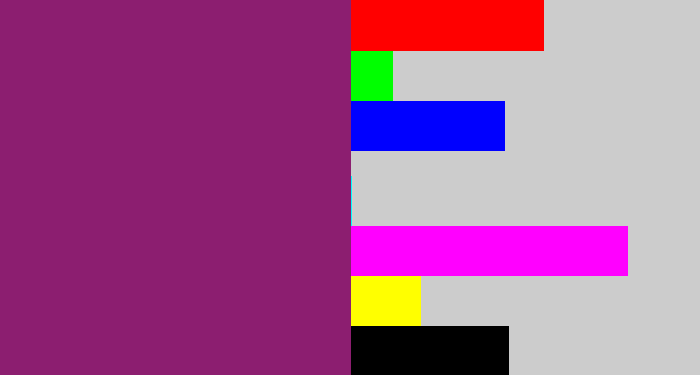 Hex color #8c1e70 - darkish purple