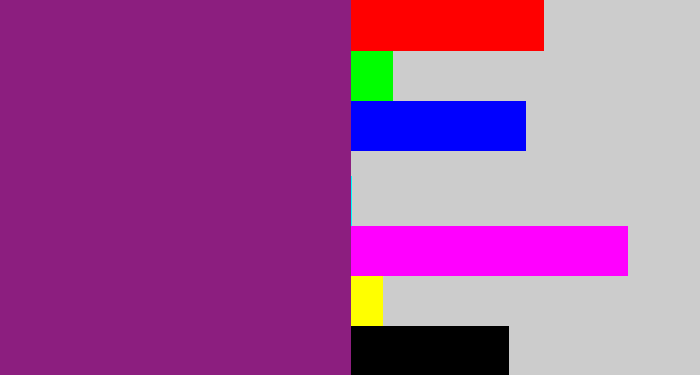 Hex color #8c1e7f - warm purple