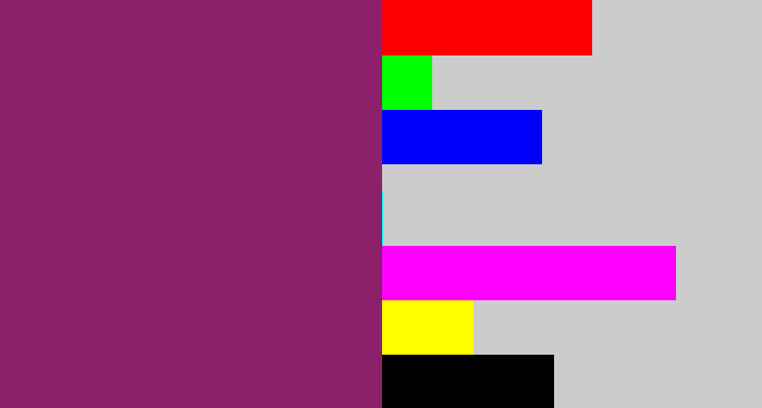 Hex color #8c206b - darkish purple