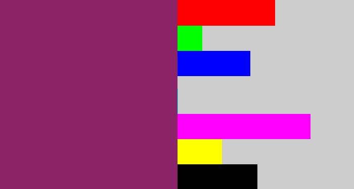 Hex color #8c2369 - darkish purple