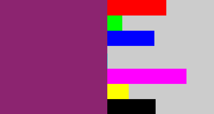 Hex color #8c2470 - darkish purple