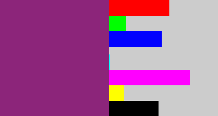 Hex color #8c257a - warm purple