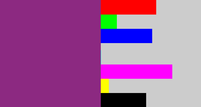 Hex color #8c2981 - warm purple