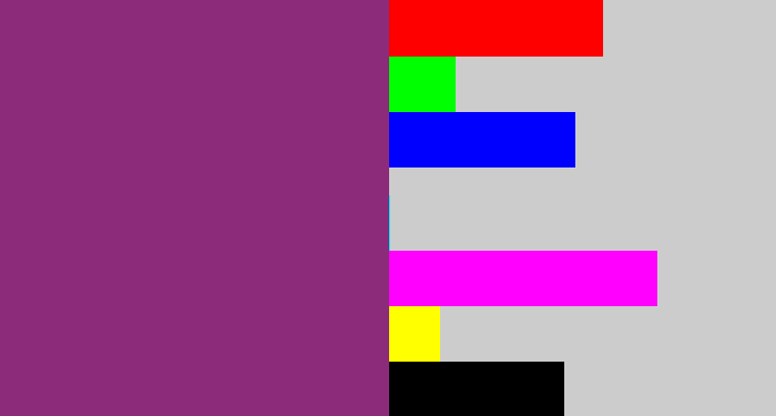 Hex color #8c2b7a - warm purple