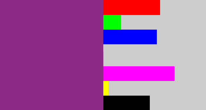 Hex color #8c2b85 - warm purple