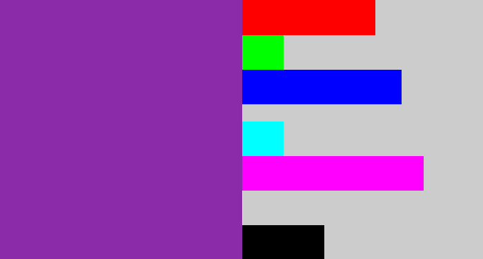 Hex color #8c2ba9 - purple