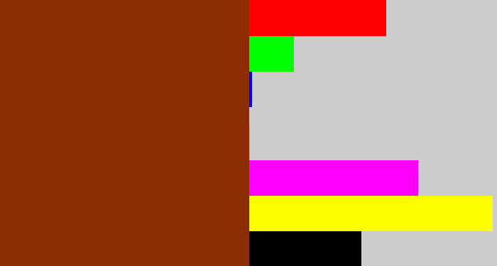 Hex color #8c2d03 - rust brown