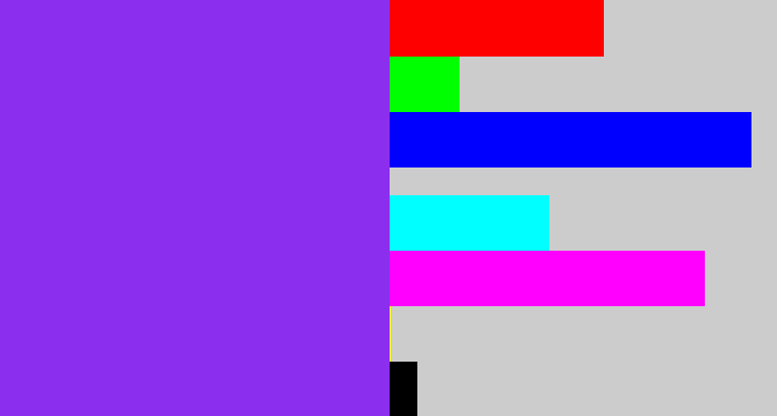 Hex color #8c2eee - bluish purple
