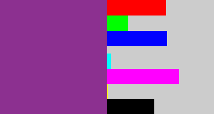 Hex color #8c3090 - warm purple
