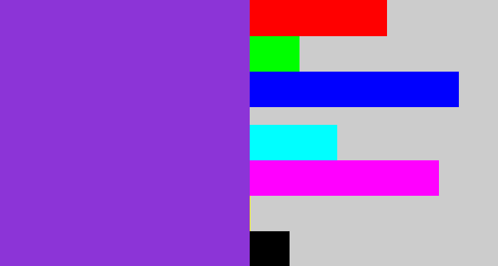 Hex color #8c34d7 - bluish purple