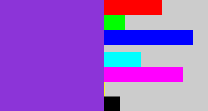 Hex color #8c34d8 - bluish purple