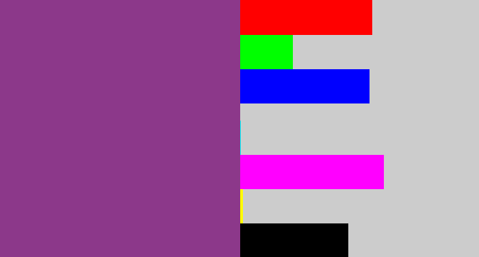 Hex color #8c388a - light eggplant