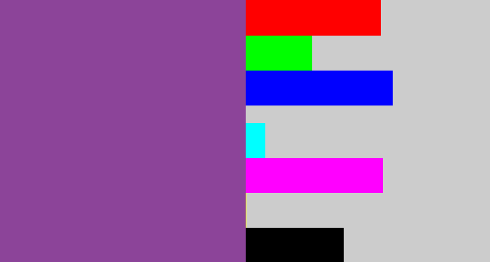 Hex color #8c4499 - medium purple