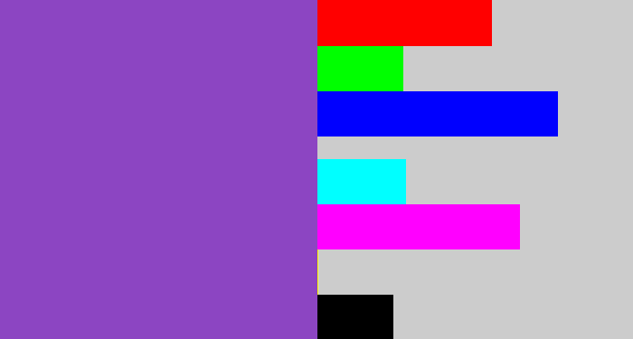 Hex color #8c45c2 - purply