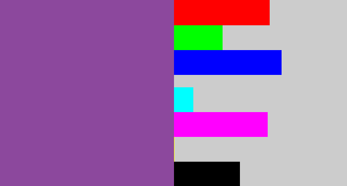 Hex color #8c489d - medium purple