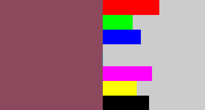 Hex color #8c495e - dark mauve