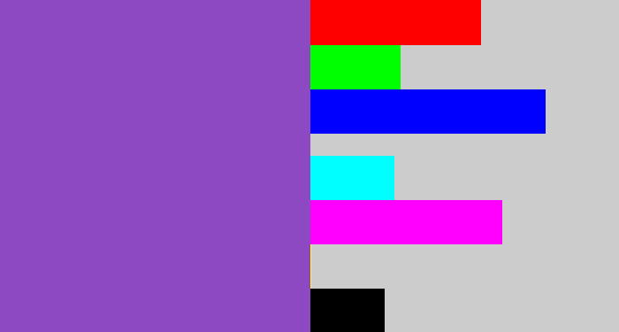 Hex color #8c49c1 - purply