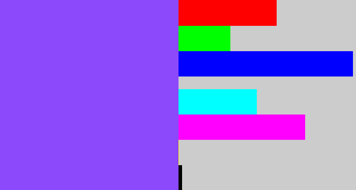 Hex color #8c49fb - purpley