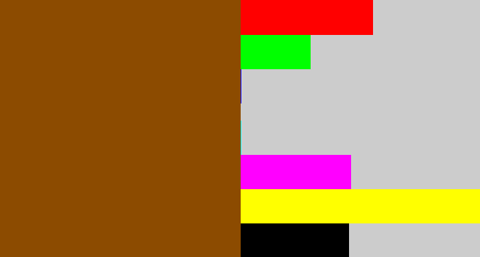 Hex color #8c4b00 - warm brown