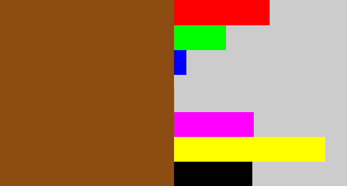 Hex color #8c4c12 - medium brown