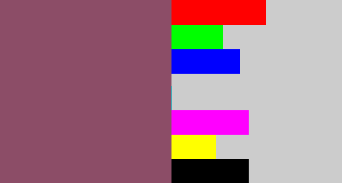 Hex color #8c4d67 - dark mauve
