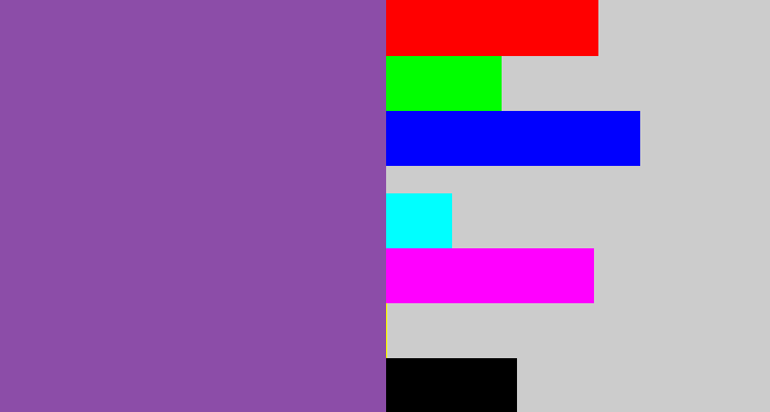 Hex color #8c4da8 - purply