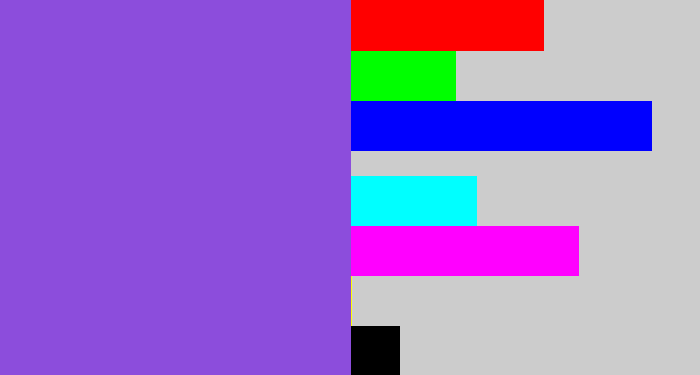 Hex color #8c4ddc - purpley