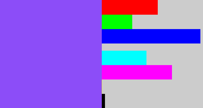 Hex color #8c4df8 - purpley