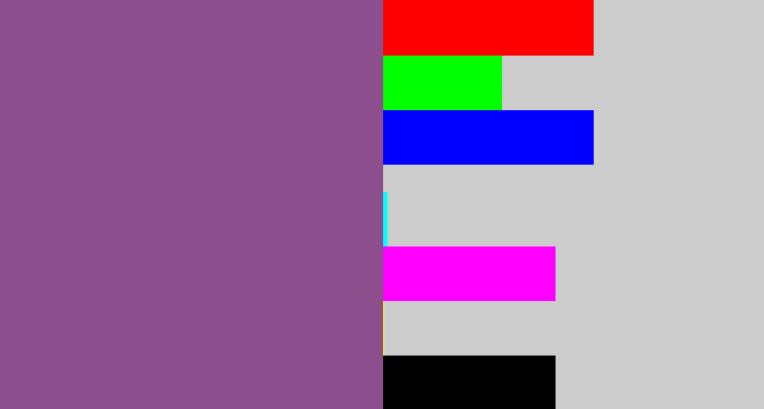 Hex color #8c4e8d - purplish