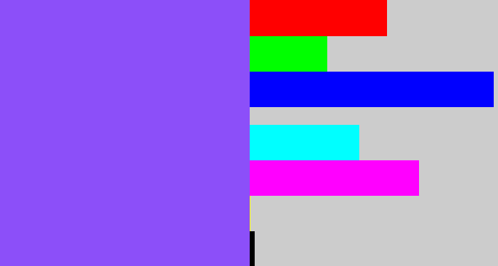 Hex color #8c4ff9 - purpley