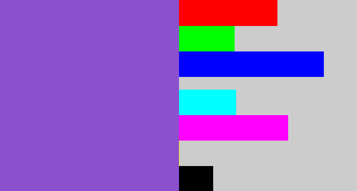 Hex color #8c50cf - purpley