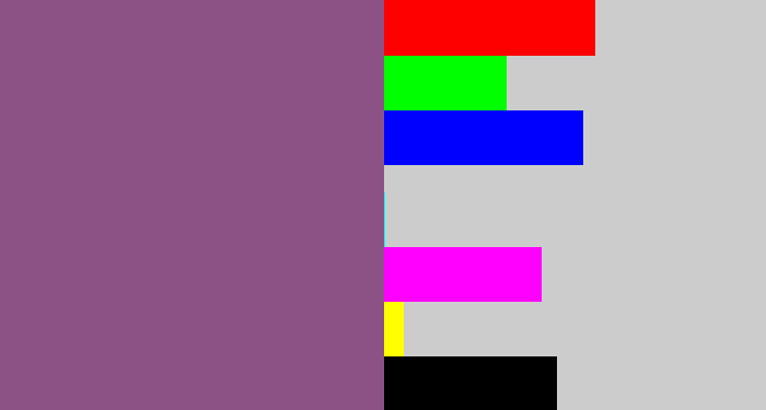 Hex color #8c5285 - purplish